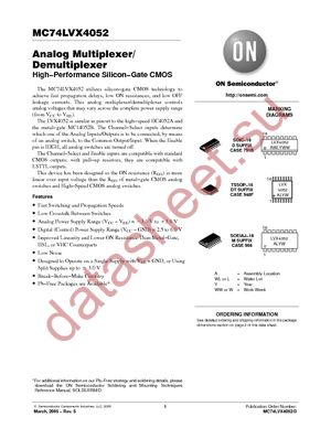 MC74LVX4052DTR2 datasheet  